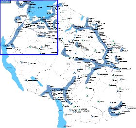 mapa de Tanzania em ingles