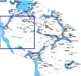 mapa de Tanzania em ingles