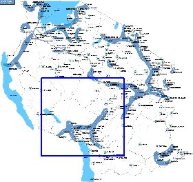 mapa de Tanzania em ingles