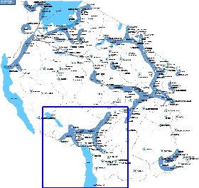 mapa de Tanzania em ingles