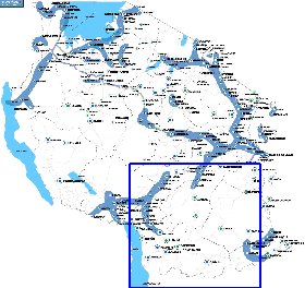 mapa de Tanzania em ingles