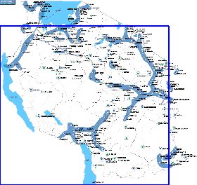 mapa de Tanzania em ingles