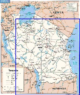 carte de Tanzanie