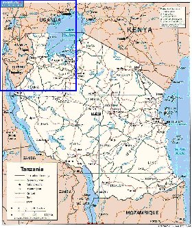 mapa de Tanzania