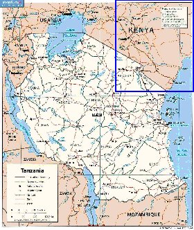 carte de Tanzanie