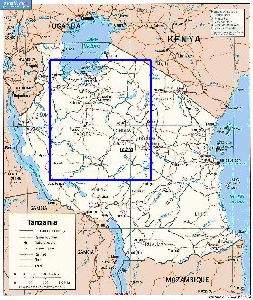 mapa de Tanzania