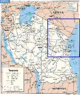 carte de Tanzanie