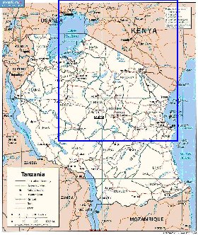 carte de Tanzanie