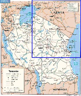 carte de Tanzanie