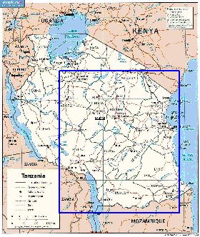 carte de Tanzanie