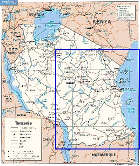 carte de Tanzanie