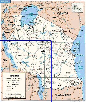 carte de Tanzanie