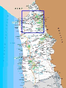 mapa de Regiao de Tarapaca