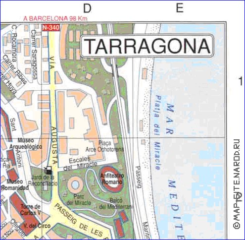 carte de Tarragone