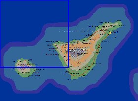 mapa de Tenerife em ingles