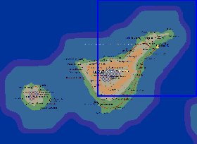 mapa de Tenerife em ingles