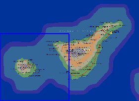 carte de Tenerife en anglais