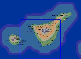 mapa de Tenerife em ingles