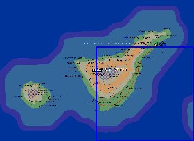 mapa de Tenerife em ingles