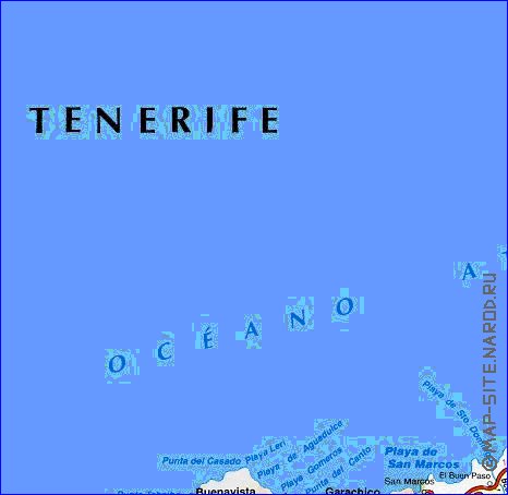 carte de Tenerife en espagnol