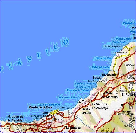 carte de Tenerife en espagnol