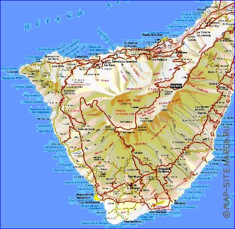 carte de Tenerife en espagnol