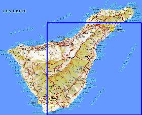 mapa de Tenerife em espanhol