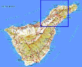 mapa de Tenerife em espanhol