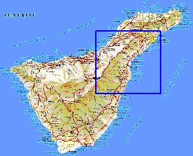 mapa de Tenerife em espanhol