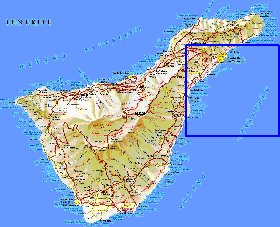 mapa de Tenerife em espanhol