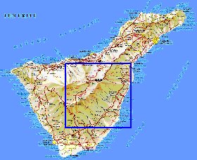 mapa de Tenerife em espanhol