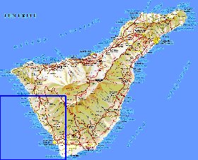 mapa de Tenerife em espanhol