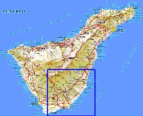 mapa de Tenerife em espanhol