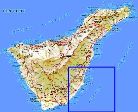 mapa de Tenerife em espanhol