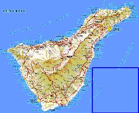 mapa de Tenerife em espanhol