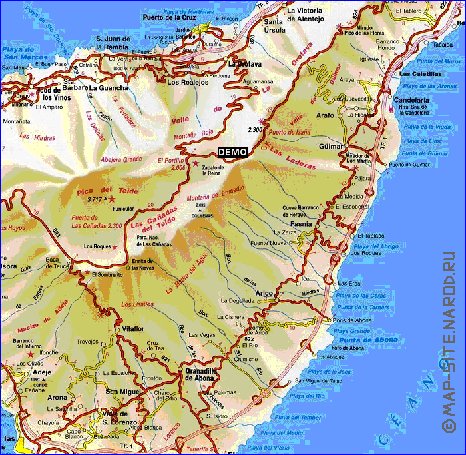 carte de Tenerife en espagnol