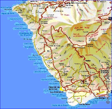 carte de Tenerife en espagnol