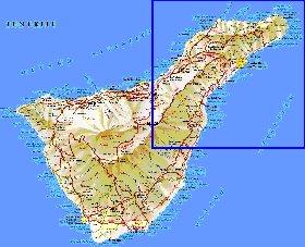 mapa de Tenerife em espanhol