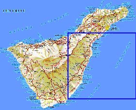 mapa de Tenerife em espanhol