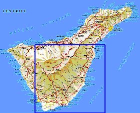 mapa de Tenerife em espanhol