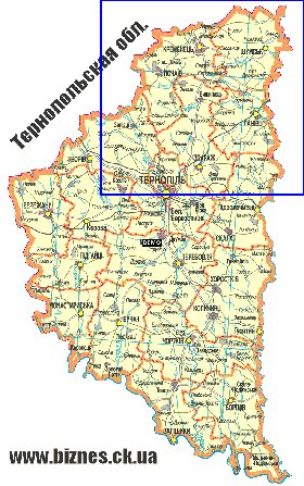 mapa de Ternopil