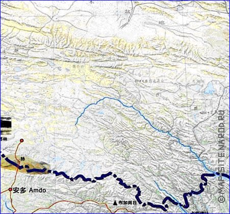 mapa de Tibete em chines