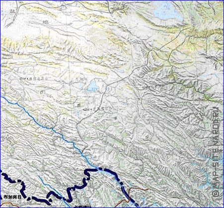 mapa de Tibete em chines