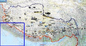 mapa de Tibete em chines