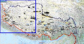 mapa de Tibete em chines