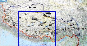 mapa de Tibete em chines