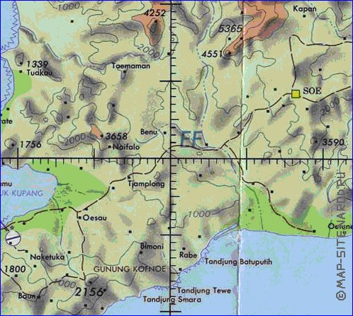 mapa de Timor