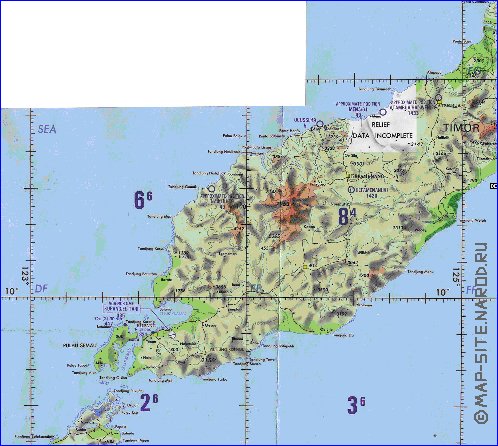 mapa de Timor
