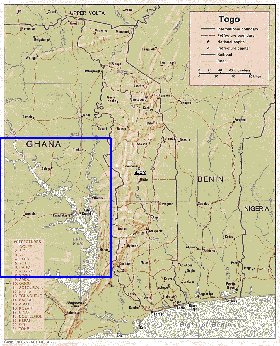 mapa de Togo
