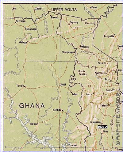 mapa de Togo